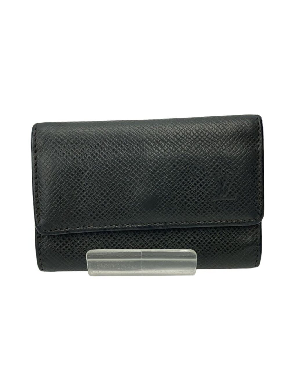 LOUIS VUITTON Key Case Wallet Leather Black